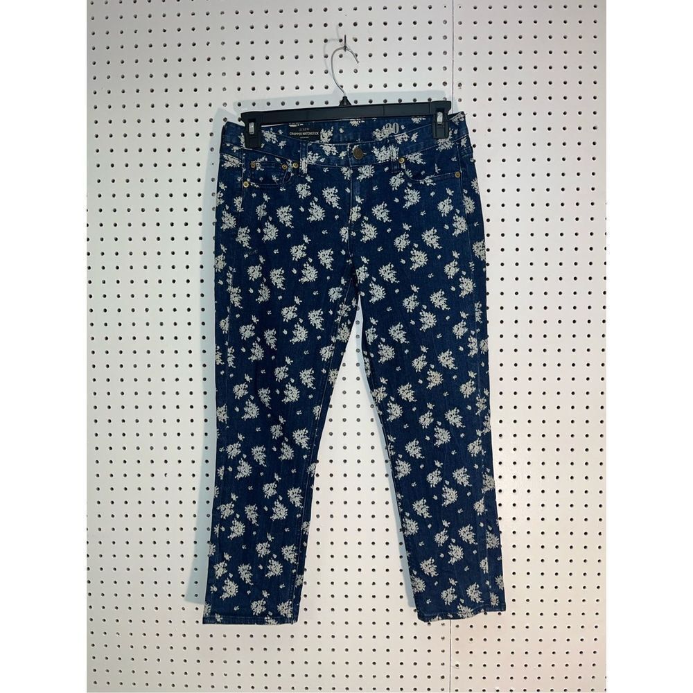 J.Crew Floral print denim jeans